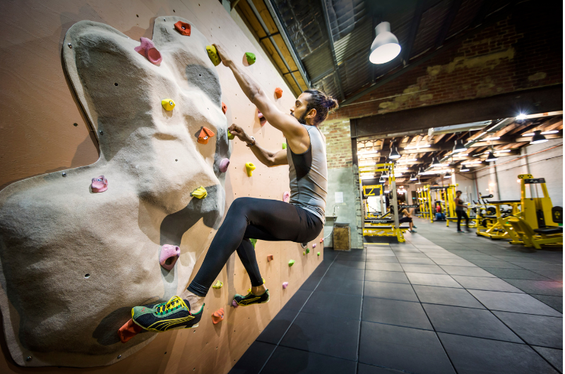 Rock climbing wall at 5EW